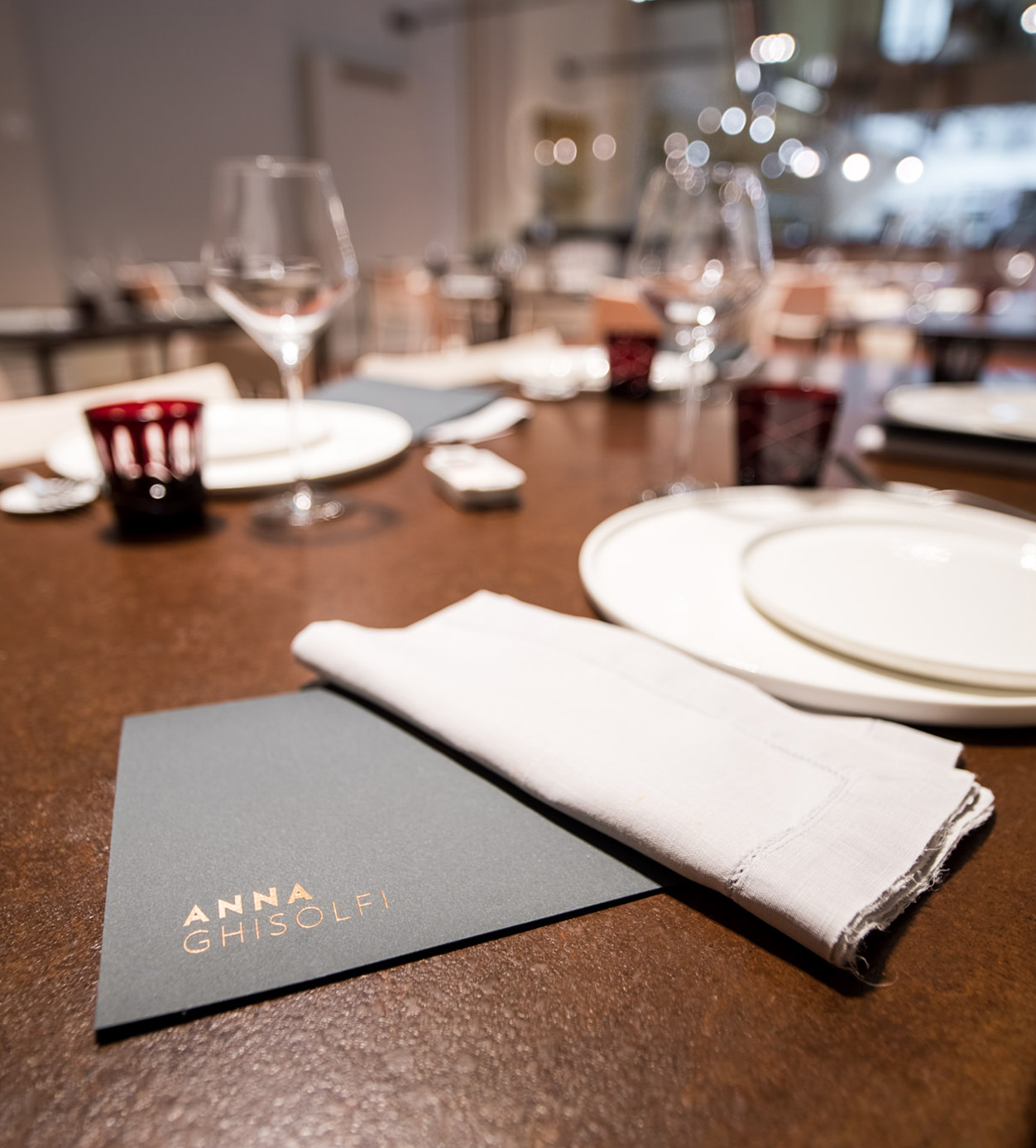 Mise en place del ristorante Anna Ghisolfi